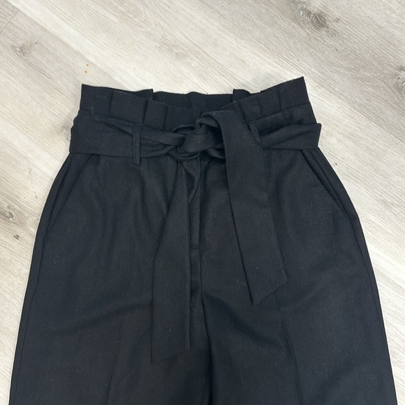 Boden Wool Wide Leg Tie Trousers - Picture 2 of 8